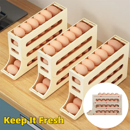 Smart Rolling Egg Dispenser - Hassle Free Design for Quick Access & Space-Saving Design