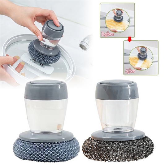 Magic Soap Dispensing Scrub – Effortless Cleaning at Your Fingertips.