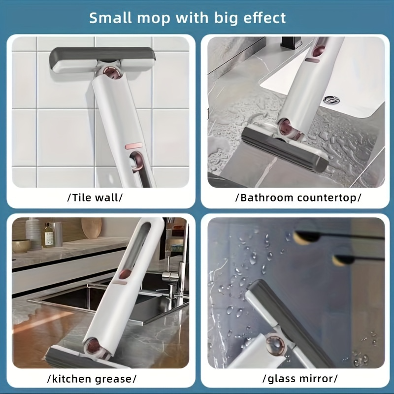 Portable Self-Squeeze Mini Mop - Effortless Cleaning Made Easy